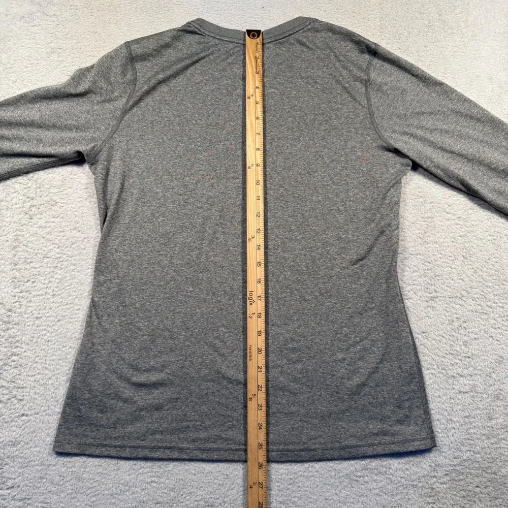 Nike Dri-FIT Long Sleeve Athletic Top Anderson University AU Logo Gray Women's L
